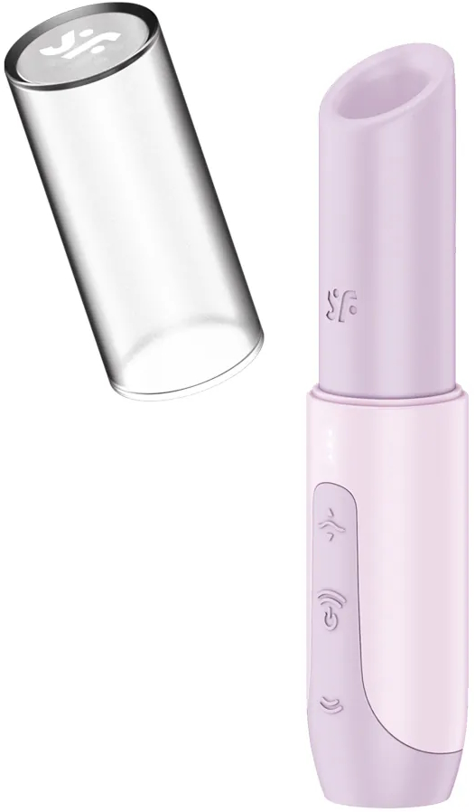 Фото Satisfyer, Германия Вакуумно-волновой мини-стимулятор клитора с вибрацией помада Satisfyer Secret Kiss