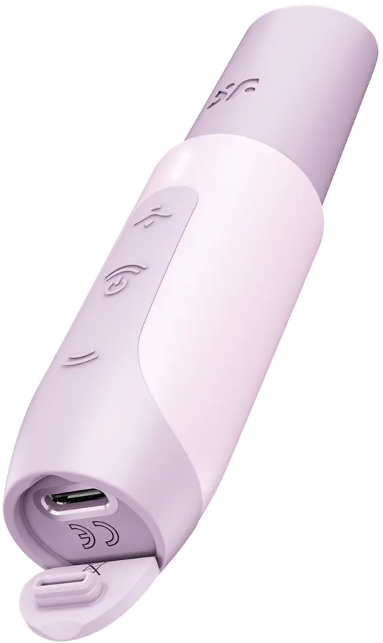 Фото Satisfyer, Германия Вакуумно-волновой мини-стимулятор клитора с вибрацией помада Satisfyer Secret Kiss