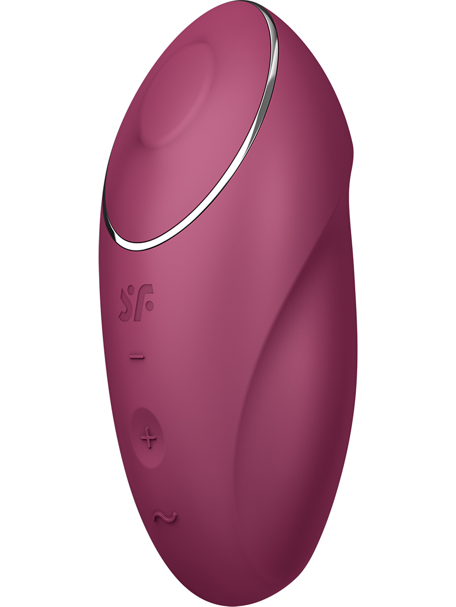 Фото Satisfyer, Германия Клиторальный вибростимулятор с пульсацией Satisfyer Tap And Climax 1 бордовый