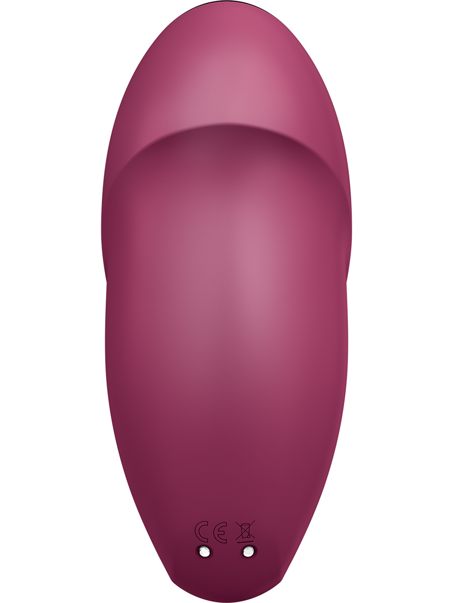 Фото Satisfyer, Германия Клиторальный вибростимулятор с пульсацией Satisfyer Tap And Climax 1 бордовый