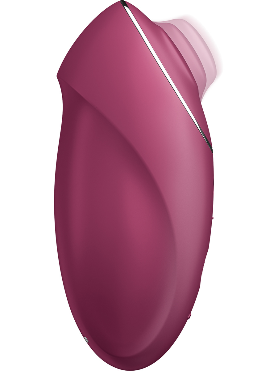 Фото Satisfyer, Германия Клиторальный вибростимулятор с пульсацией Satisfyer Tap And Climax 1 бордовый