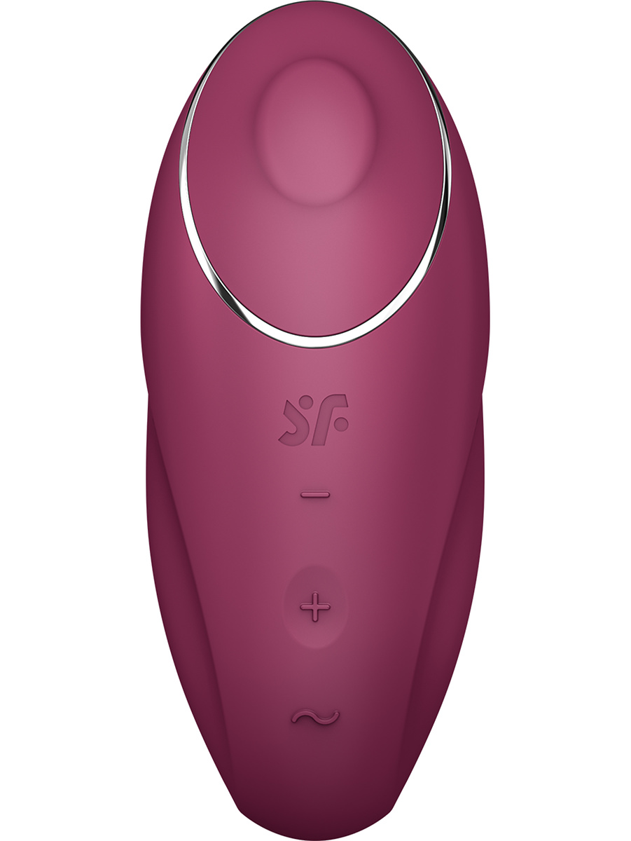 Фото Satisfyer, Германия Клиторальный вибростимулятор с пульсацией Satisfyer Tap And Climax 1 бордовый