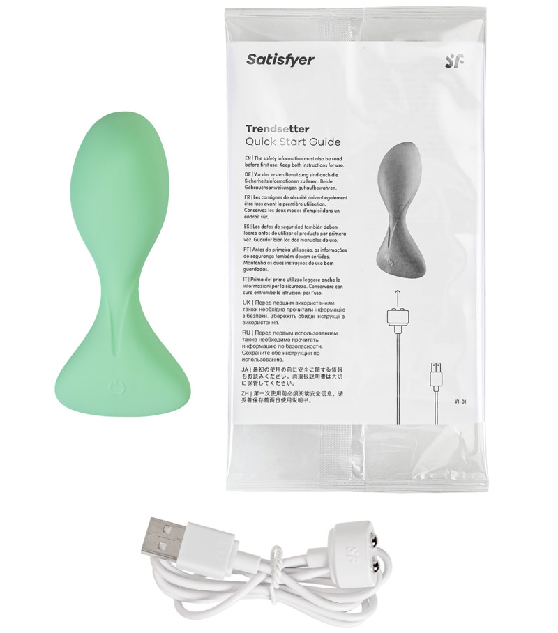 Фото Satisfyer, Германия Анальный смарт-стимулятор с вибрацией Satisfyer Trendsetter зеленый