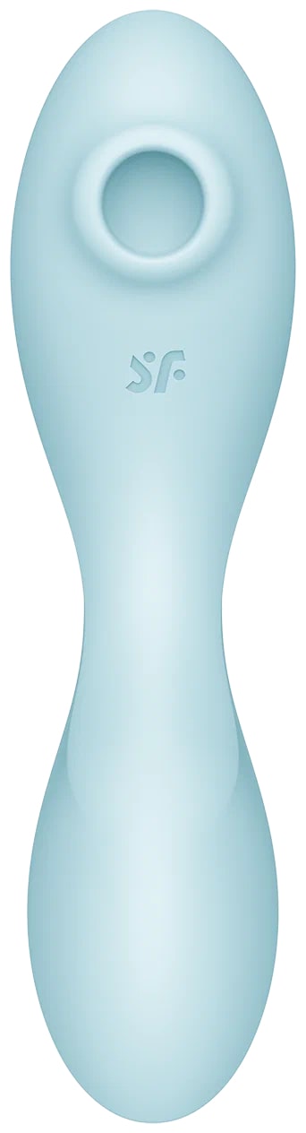 Фото Satisfyer, Германия Вакуумный смарт-стимулятор для клитора и точки G Satisfyer Curvy Trinity 5+ голубой
