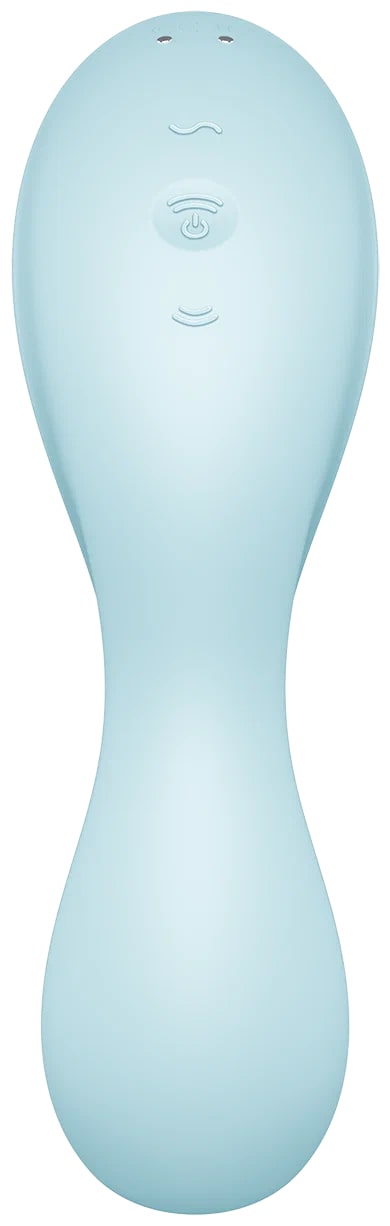 Фото Satisfyer, Германия Вакуумный смарт-стимулятор для клитора и точки G Satisfyer Curvy Trinity 5+ голубой
