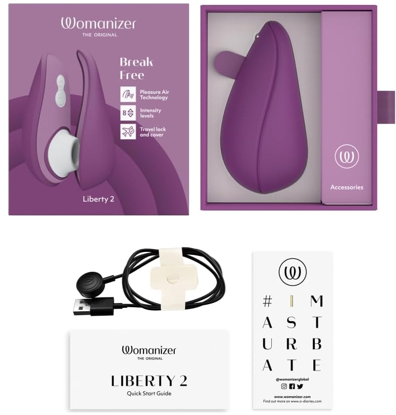 Изображение Womanizer, Германия Бесконтактный вакуумно-волновой стимулятор клитора Womanizer Liberty 2 фиолетовый