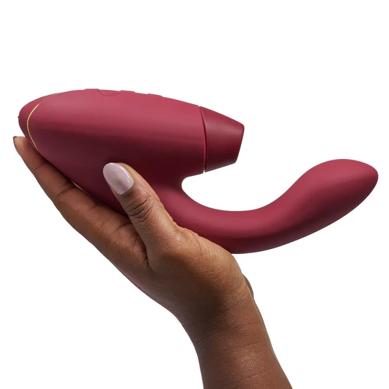 Изображение Womanizer, Германия Роскошный вакуумный вибростимулятор для G точки и клитора Womanizer Duo 2 бордовый