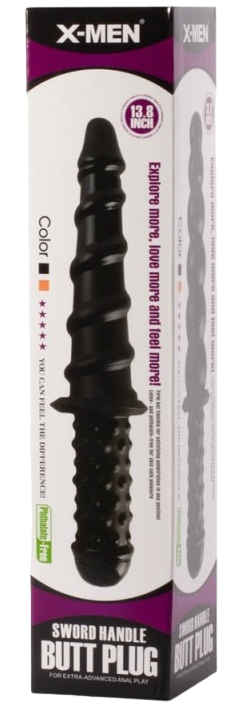 Фото Nlonely, Китай Двухсторонний фаллос с рельефным рисунком X-Men Sword Handle 35 см