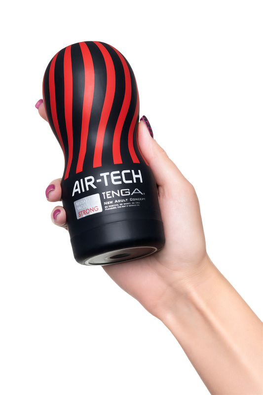 Фото Tenga, Япония Нереалистичный мастурбатор TENGA  Air-Tech Strong, TPE, белый, 15,5 см