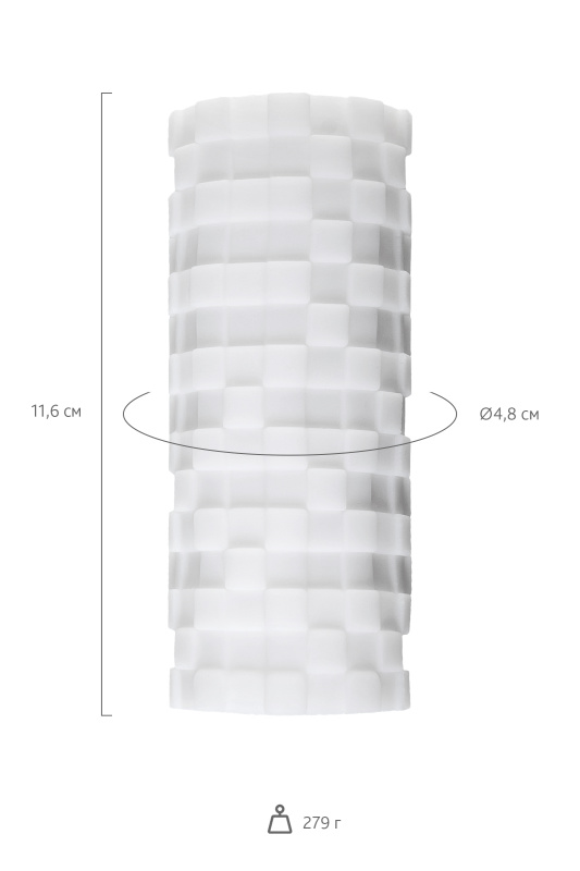 Фото Tenga, Япония Нереалистичный мастурбатор TENGA 3D Module, TPE, белый, 11,6 см