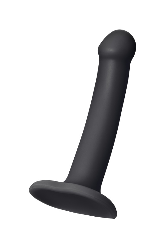 Фото Strap-on-me Ремневой нереалистичный страпон на присоске Strap-on-me, S, силикон, черный, 17 см