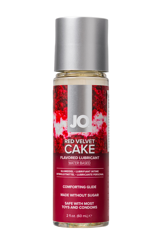 Фото  Съедобный лубрикант со вкусом торта «Красный бархат» JO H2O RED VELVET CAKE, 60 мл