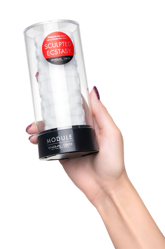 Фото Tenga, Япония Нереалистичный мастурбатор TENGA 3D Module, TPE, белый, 11,6 см