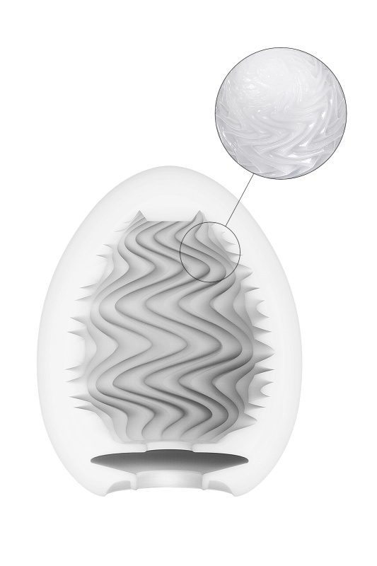 Фото Tenga, Япония Нереалистичный мастурбатор TENGA Wonder Wind, TPE, белый, 6,1 см