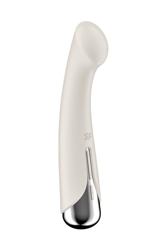 Фото  Вибратор для точки G  с ротацией Satisfyer Spinning G-Spot 1, силикон, бежевый, 16,8 см