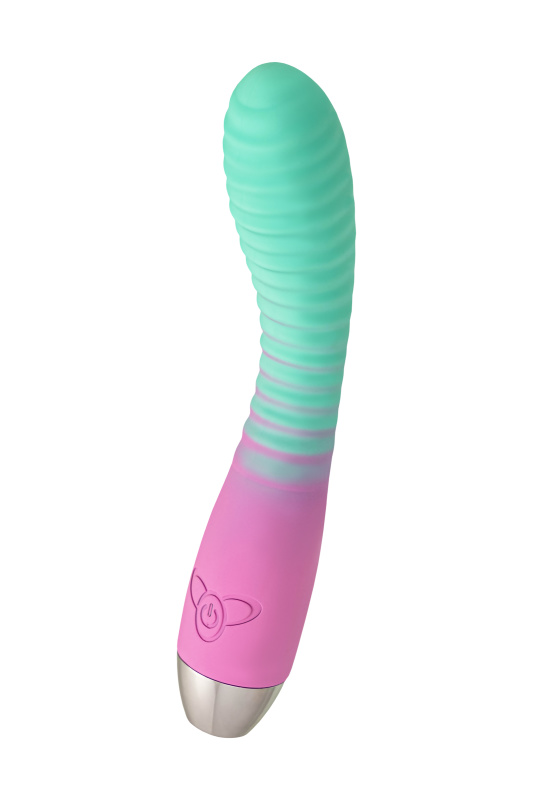 Изображение Flovetta by toyfa, Китай Вибратор с изогнутой головкой Flovetta AZALIA, силикон, мятно-розовый, 20,5 см