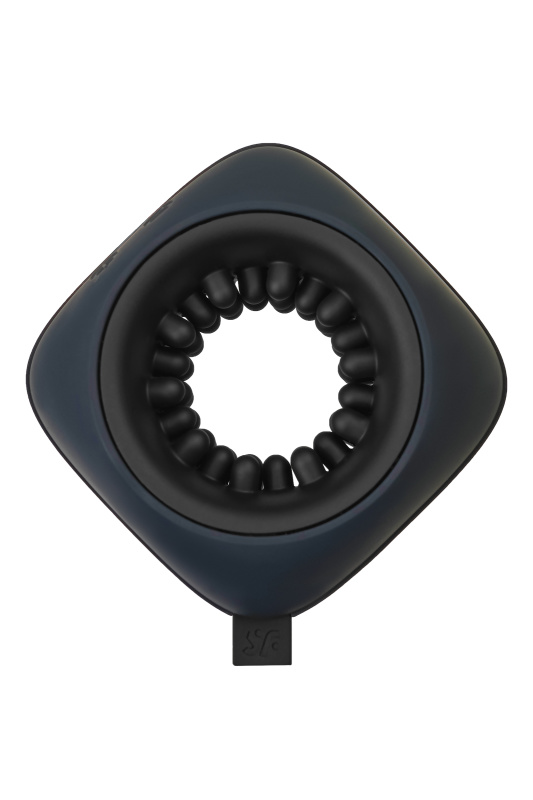 Фото Satisfyer, Германия Вибромастурбатор нереалистичный Satisfyer Ring Stroker, силикон, чёрный, 9,1 см.
