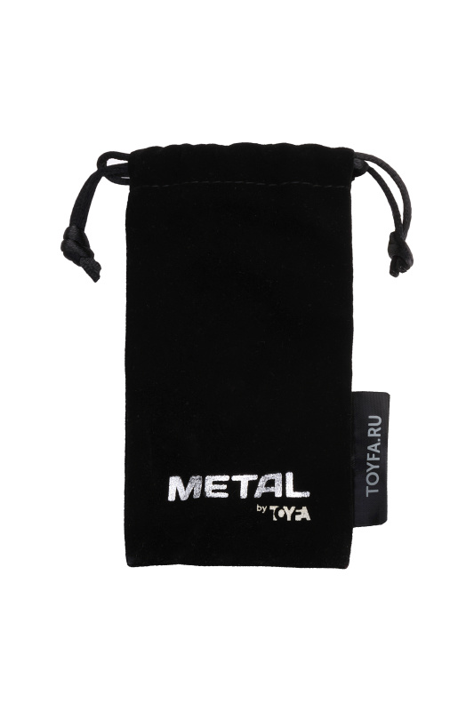 Фото Attitude Solution Ltd Анальная втулка Metal by TOYFA, металл, серебряная, с синим кристаллом, 14 см, Ø 3,4 см, 190 г