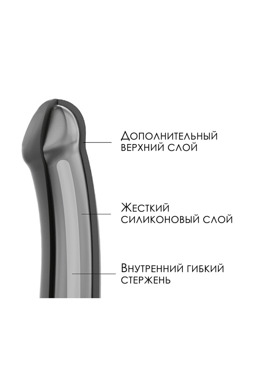 Фото Attitude Solution Ltd Ремневой нереалистичный страпон на присоске Strap-on-me, L, силикон, телесный, 19 см