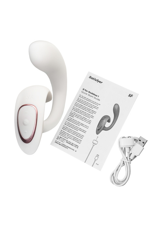 Satisfyer, Германия Вагинально-клиторальный вибратор Satisfyer G for Goddess 1, белый, 27 см — купить в Минске Фото Satisfyer, Германия Вагинально-клиторальный вибратор Satisfyer G for Goddess 1, белый, 27 см