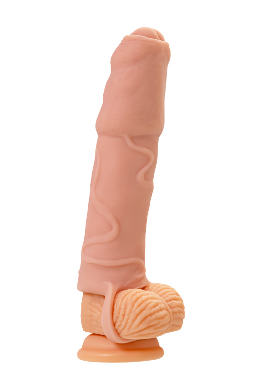 Изображение A-toys by TOYFA Насадка на пенис XLover by TOYFA для увеличения размера, TPE, телесный, 16 см