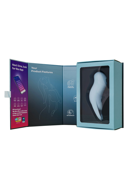 Satisfyer, Германия Вакуум-волновой стимулятор клитора с вибрацией Satisfyer Pocket Pro 1, силикон, голубой, 13,9 см — купить в Минске Изображение Satisfyer, Германия Вакуум-волновой стимулятор клитора с вибрацией Satisfyer Pocket Pro 1, силикон, голубой, 13,9 см