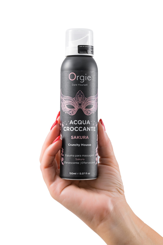 Изображение  Шипучая пена для массажа Orgie Acqua Croccante Sakura, аромат цветов сакуры, 150 мл