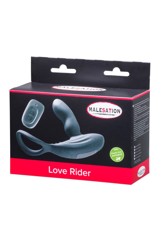 Стимулятор простаты с эрекционным кольцом MALESATION Love Rider, силикон, черный, 3,1 см — купить в Минске Фото Стимулятор простаты с эрекционным кольцом MALESATION Love Rider, силикон, черный, 3,1 см