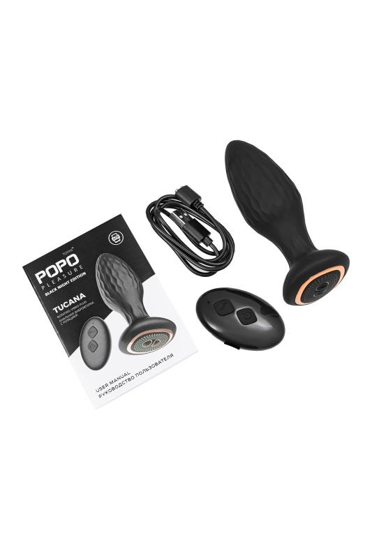 Изображение POPO Pleasure by TOYFA Анальная вибровтулка с ротацией POPO Pleasure Tucana, с управлением от приложения и пульта, силикон