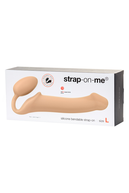 Изображение Attitude Solution Ltd Безремневой нереалистичный страпон Strap-on-me, L, силикон, телесный, 25 см