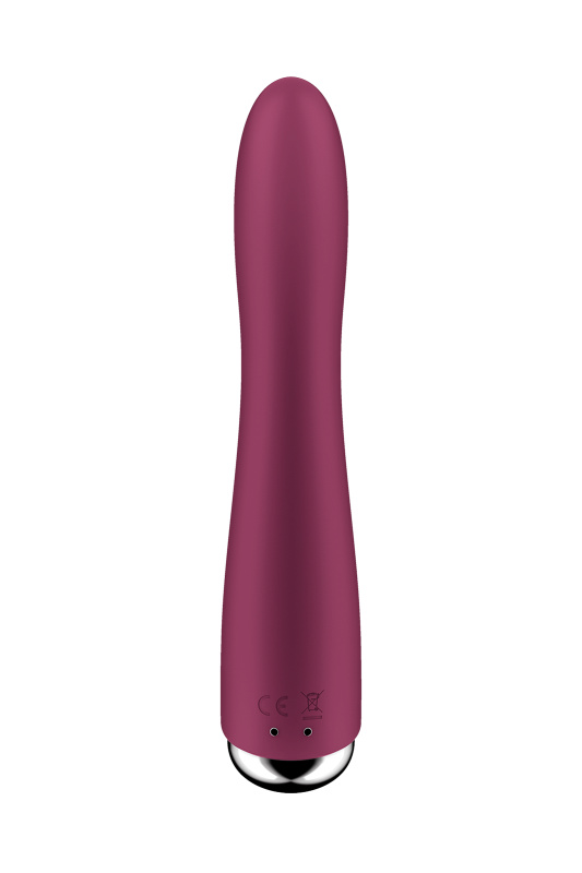 Фото  Вибратор для точки G  с ротацией Satisfyer Spinning Vibe 1, силикон, бордовый, 17,8 см