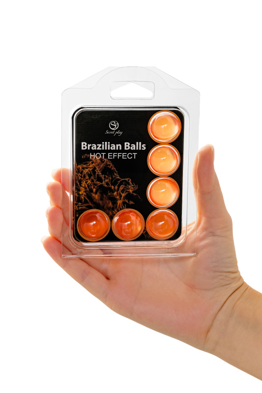 Фото Secret play, Испания Массажное масло SECRET PLAY BRAZILIAN BALLS, с разогревающим эффектом, 6 х 4 гр