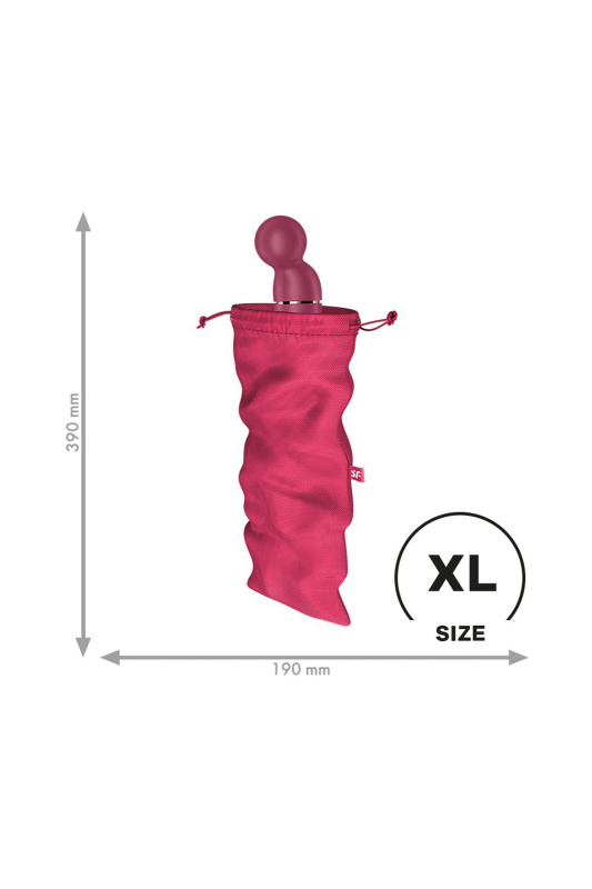 Мешочек Satisfyer Treasure Bag для хранения игрушек XL, розовый, 39*19 см — купить в Минске Изображение Мешочек Satisfyer Treasure Bag для хранения игрушек XL, розовый, 39*19 см