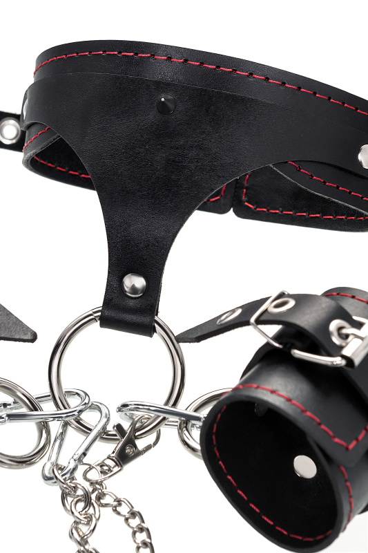 Изображение PECADO B.D.S.M Бондажный набор Pecado BDSM, 3 точки фиксации, большая распорка, оковы, наручники, ошейник с кольцом