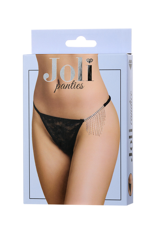 Изображение  Трусики со стразами Joli Candice, черный, OS