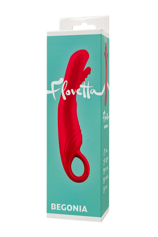 Flovetta by toyfa, Китай Стимулятор с двигающимся язычком Flovetta BEGONIA, силикон, розовый, 18,5 см — купить в Минске Фото Flovetta by toyfa, Китай Стимулятор с двигающимся язычком Flovetta BEGONIA, силикон, розовый, 18,5 см