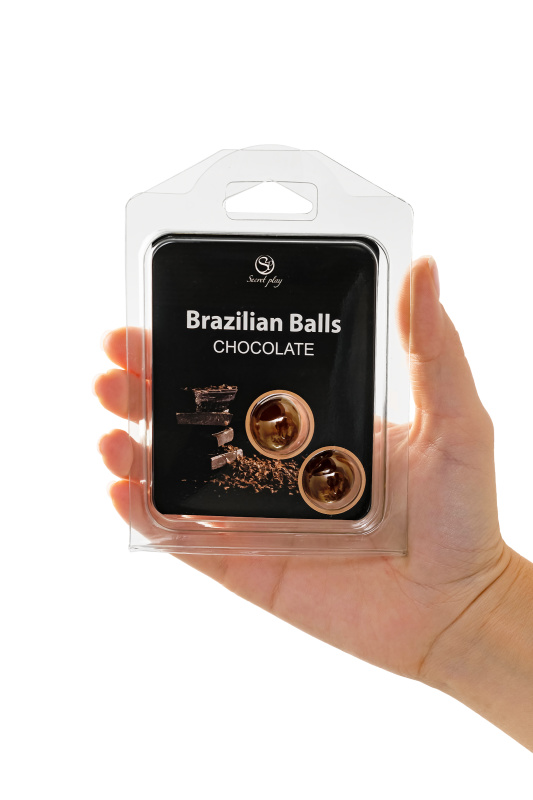 Изображение Secret play, Испания Массажное масло SECRET PLAY BRAZILIAN BALLS, шоколад, 2 х 4 гр