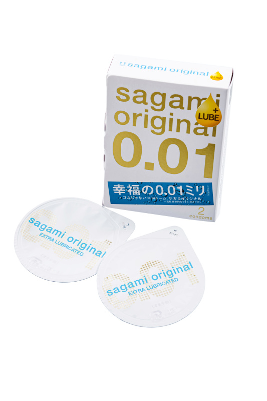 Презервативы Sagami, original 0.01, полиуретан, EXTRA LUB, 2 шт. — купить в Минске Фото Презервативы Sagami, original 0.01, полиуретан, EXTRA LUB, 2 шт.