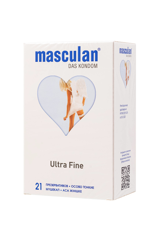 Изображение  Презервативы Masculan, Ultra Fine №21, особо тонкие, 19 см, 5,3 см, 21шт