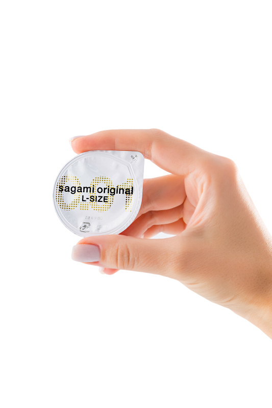 Изображение  Презервативы Sagami, original 0.01, полиуретан, LARGE, 2 шт.