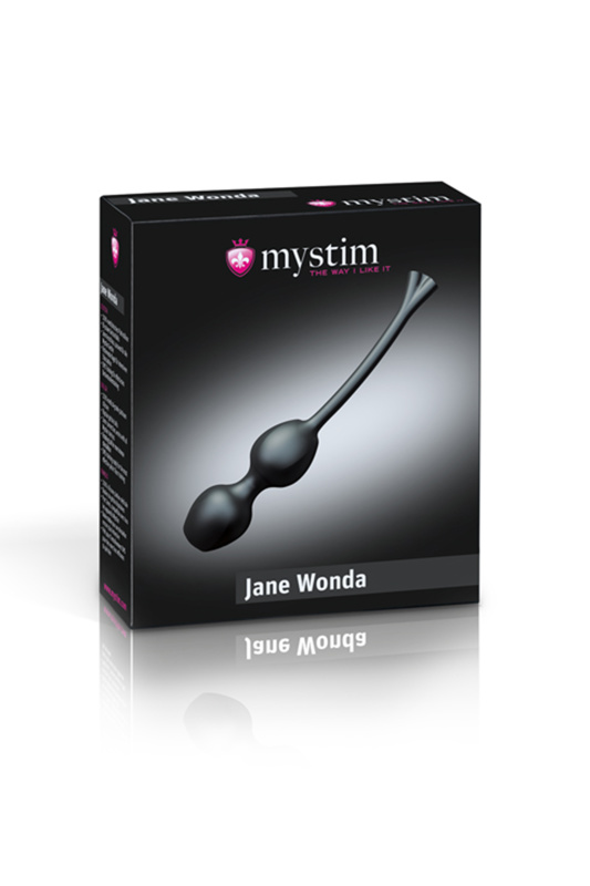 Изображение MYSTIM Вагинальные шарики Mystim Jane Wonda Geisha Balls duo, электростимуляция, силикон, черные, Ø 3,5 см