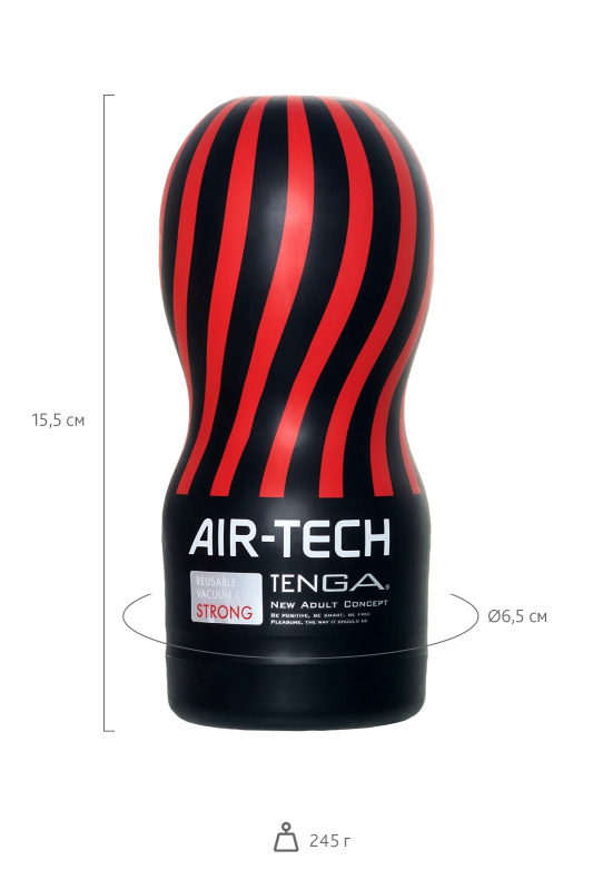Фото Tenga, Япония Нереалистичный мастурбатор TENGA  Air-Tech Strong, TPE, белый, 15,5 см