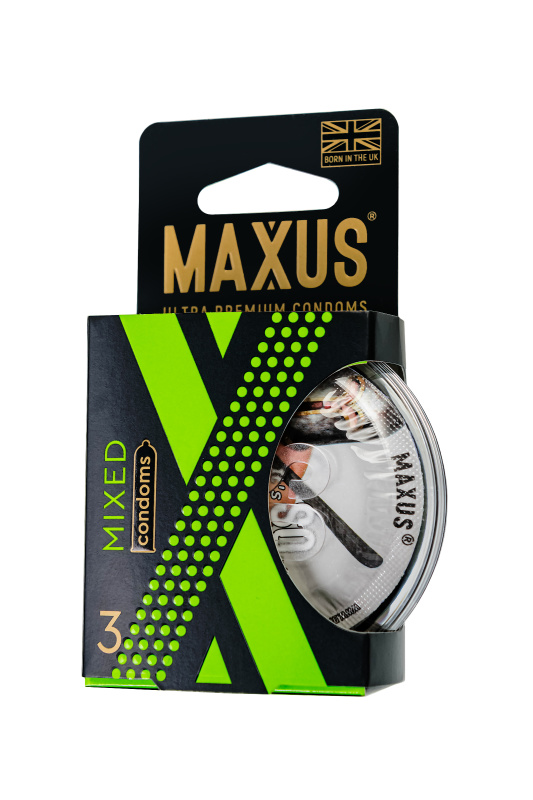 Фото Maxus Презервативы Maxus Mixed, набор, латекс, пластиковый кейс, 3 шт.