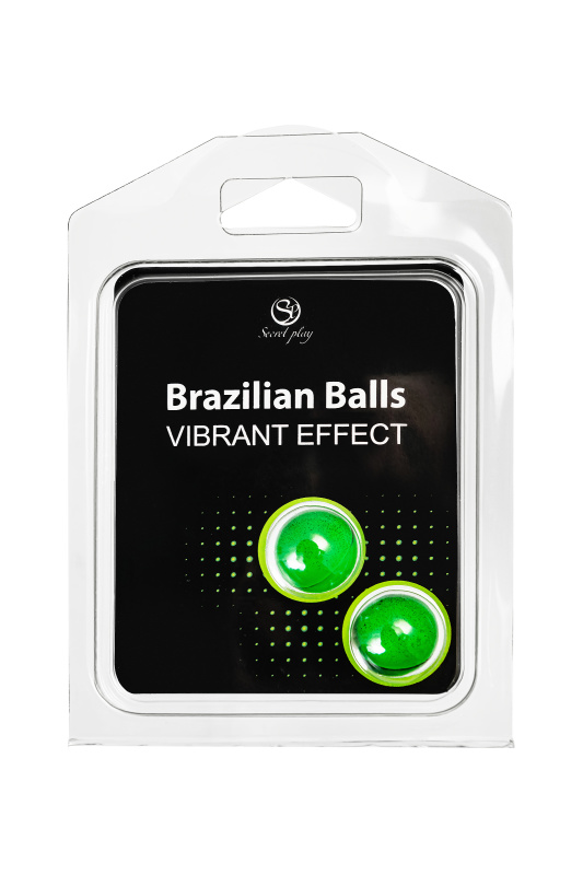 Изображение Secret play, Испания Массажное масло SECRET PLAY BRAZILIAN BALLS, с эффектом вибрации, 2 х 4 гр