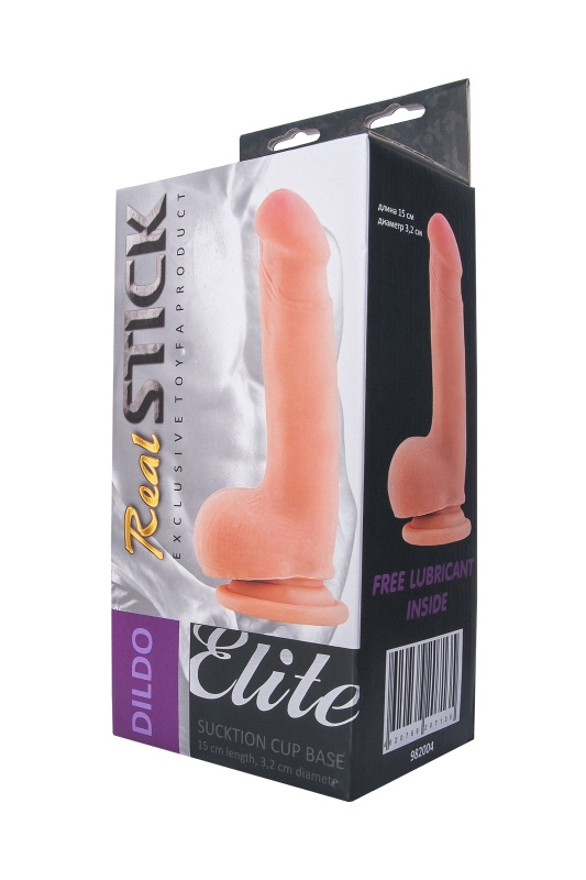 Изображение Attitude Solution Ltd Реалистичный фаллоимитатор RealStick Elite Nathan, TPR, телесный, 18,5 см