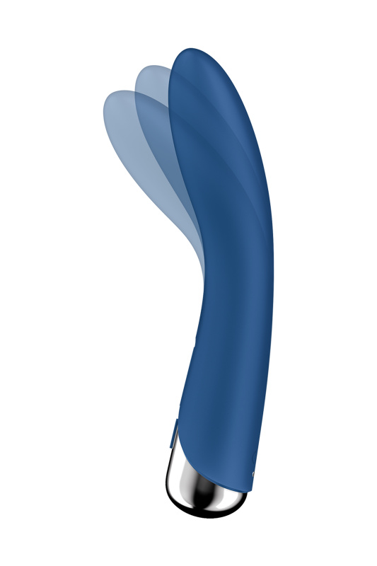 Изображение  Вибратор для точки G  с ротацией Satisfyer Spinning Vibe 1, силикон, синий, 17,8 см