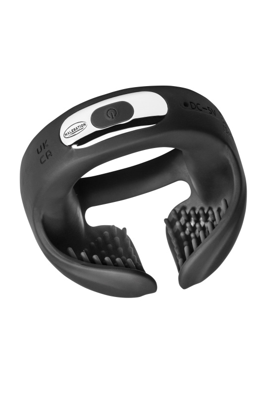 Изображение  Эрекционное виброкольцо для пениса и мошонки MALESATION Vibro Ball Ring, силикон, черный