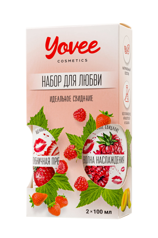 Фото YOVEE Набор гелей-смазок Yovee для любви (721001+721003), вкусовые (малина+клубника), 2х100 мл
