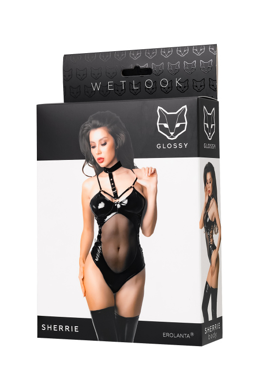 Фото Erolanta Glossy Боди Glossy Sherrie из материала Wetlook, L