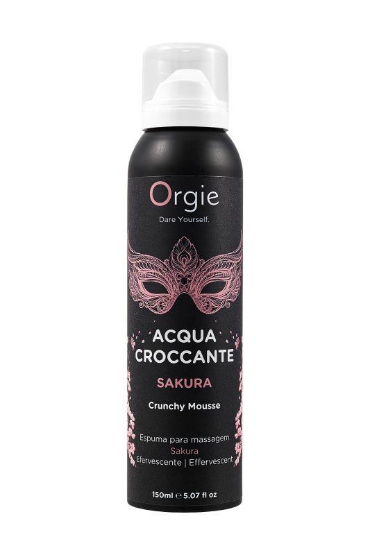 Шипучая пена для массажа Orgie Acqua Croccante Sakura, аромат цветов сакуры, 150 мл — купить в Минске Изображение Шипучая пена для массажа Orgie Acqua Croccante Sakura, аромат цветов сакуры, 150 мл